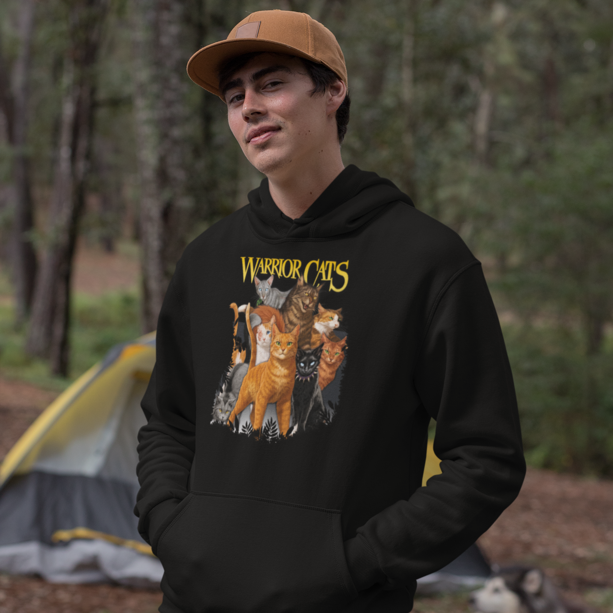 Sweat à capuche unisexe pour adulte avec illustration de personnage Warrior Cats