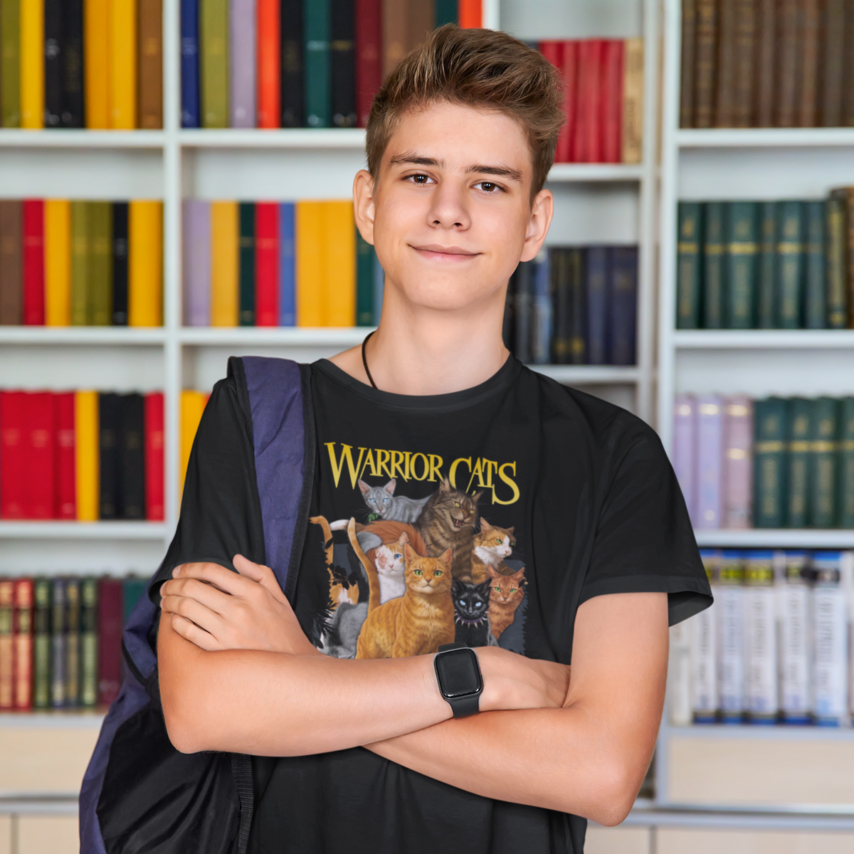 T-shirt unisexe pour jeunes avec illustration de personnage de La Guerre des Clans