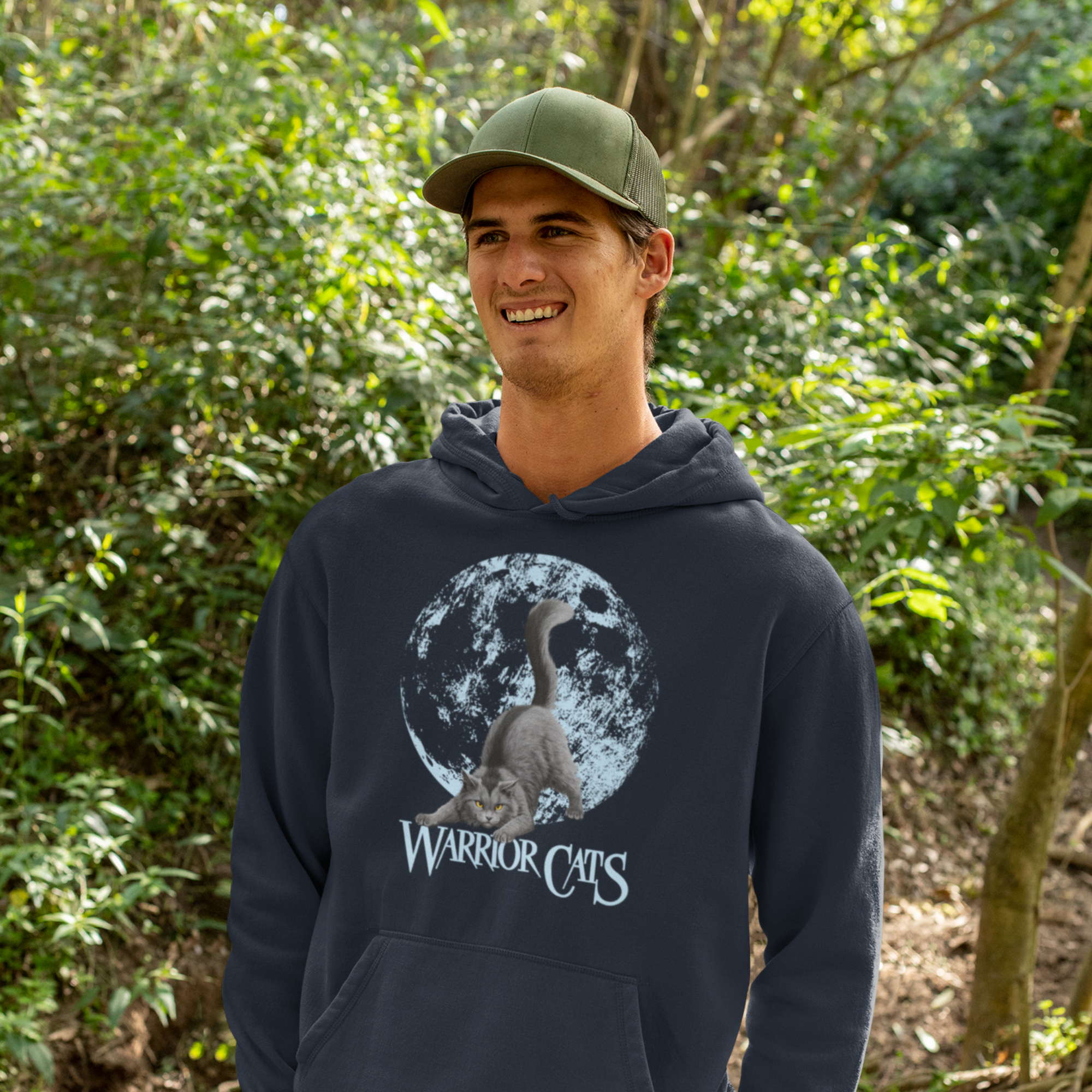 Sweat à capuche unisexe pour adulte Warrior Cats Plume Grise Moon