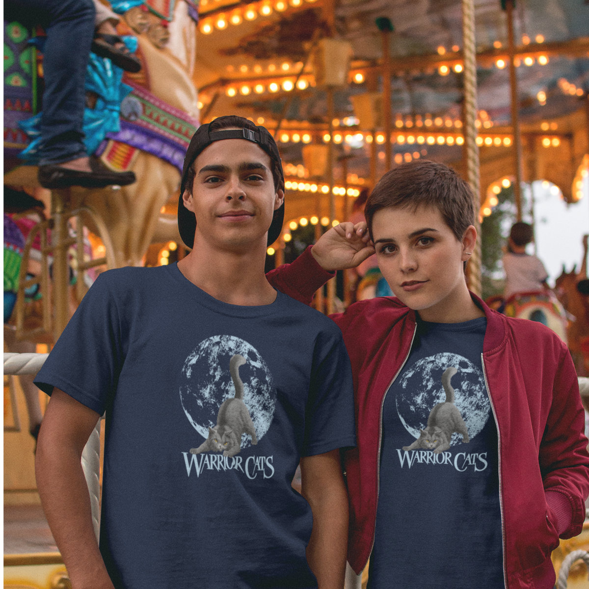 T-shirt unisexe pour adulte Warrior Cats Plume Grise Moon