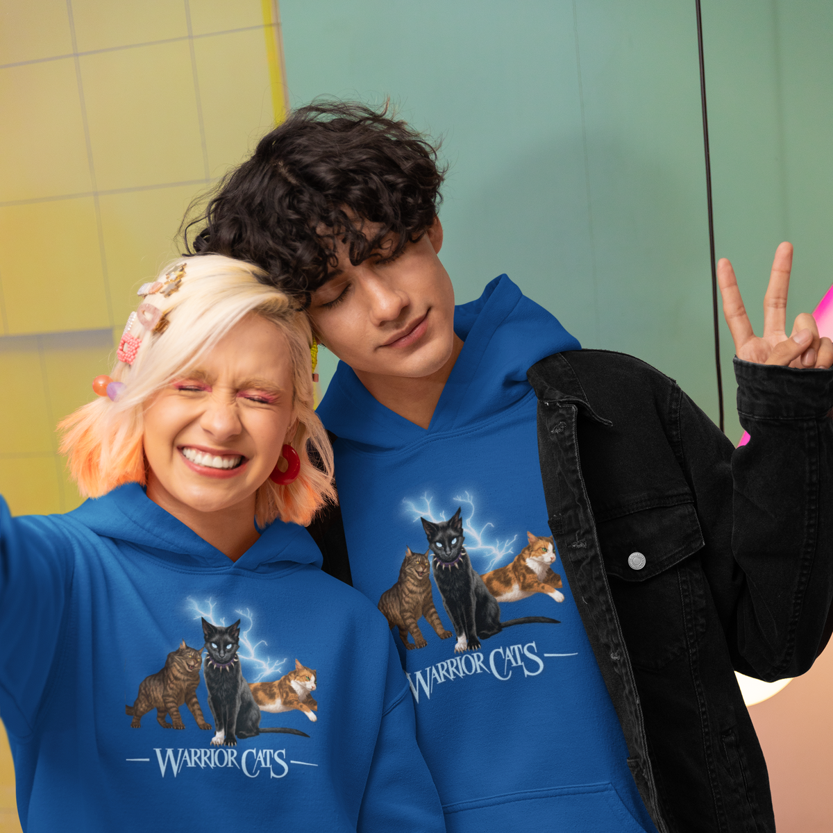Sweat à capuche unisexe pour adultes Warrior Cats Lightening – Fléau / Étoile du Tigre / Plume Fauve