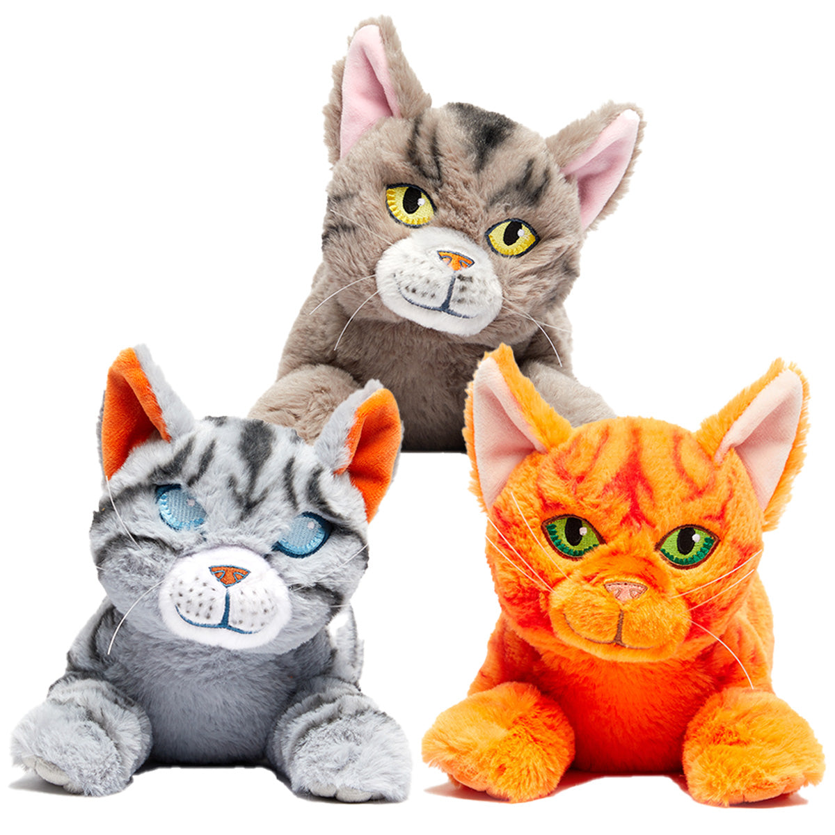 SET DE 3 PELUCHES GRANDES - Jayfeather, Graystripe y Firestar
