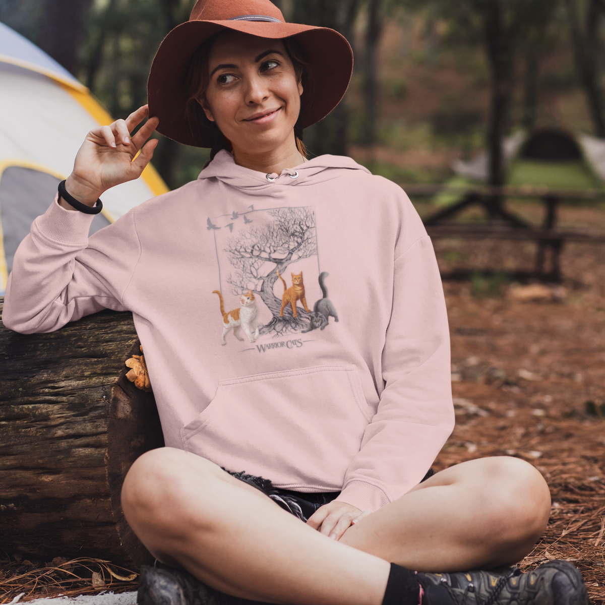 Warrior Cats Tree Adult Unisex Hoodie – Firestar, Brightheart, Graystripe