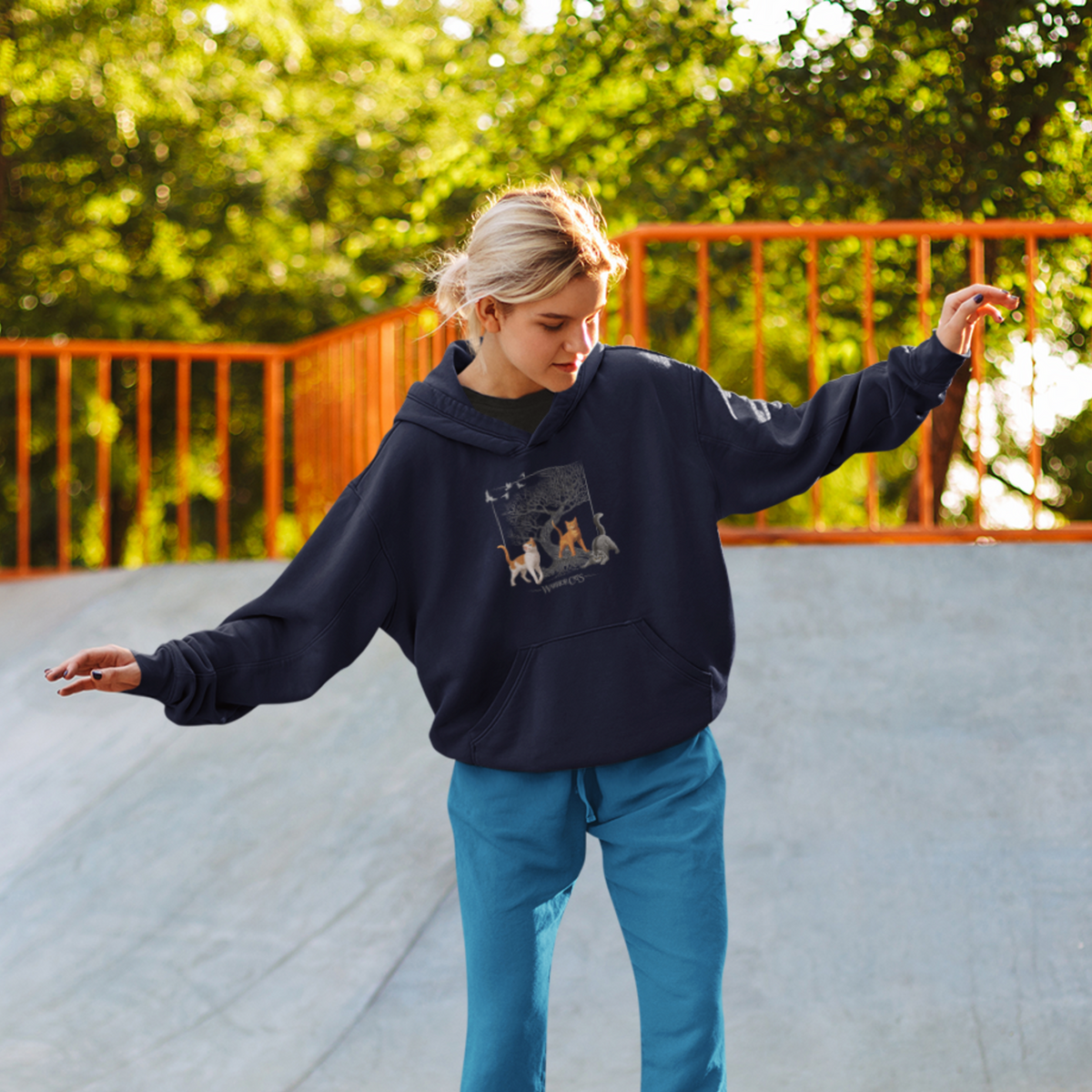Warrior Cats Tree Youth Unisex Hoodie – Firestar / Brightheart / Graystripe