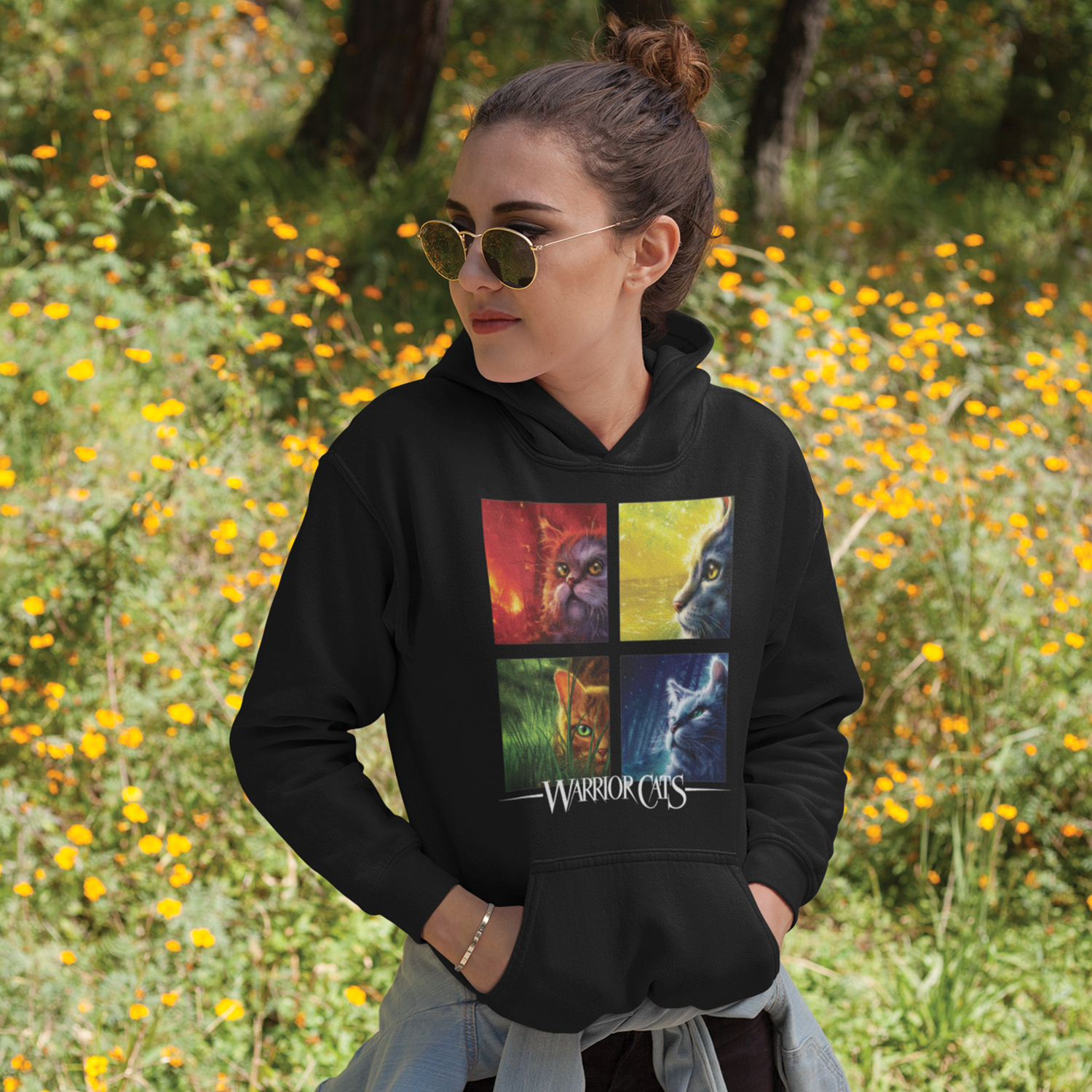 Warrior Cats - Diseño de portada de libro - Sudadera ecológica unisex para adultos