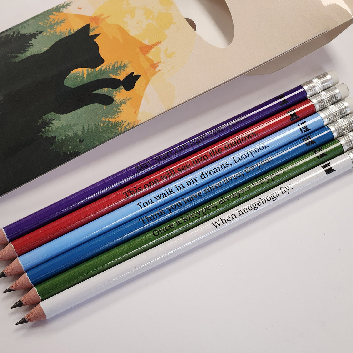 Lot de 6 crayons HB La Guerre des Clans