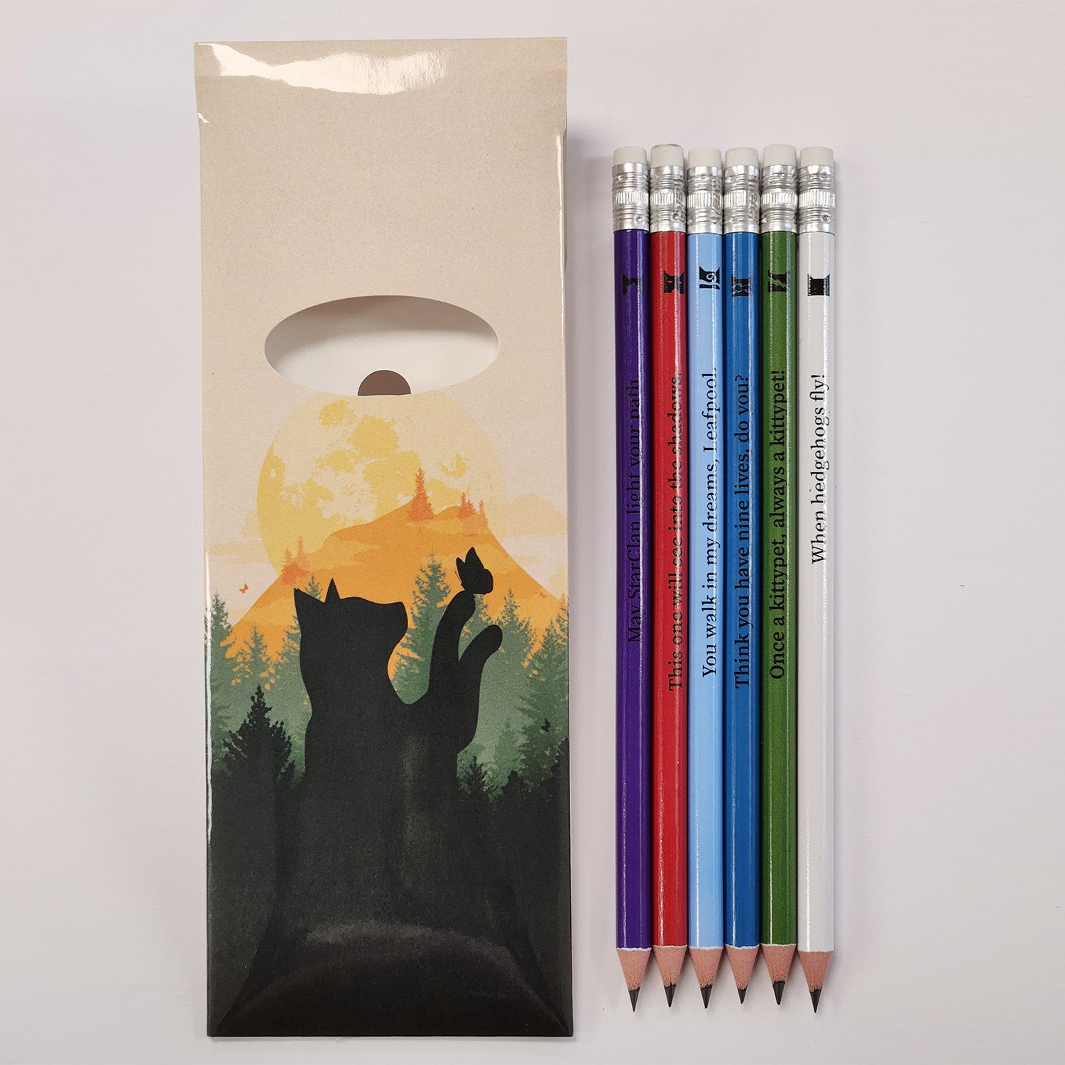 Lot de 6 crayons HB La Guerre des Clans