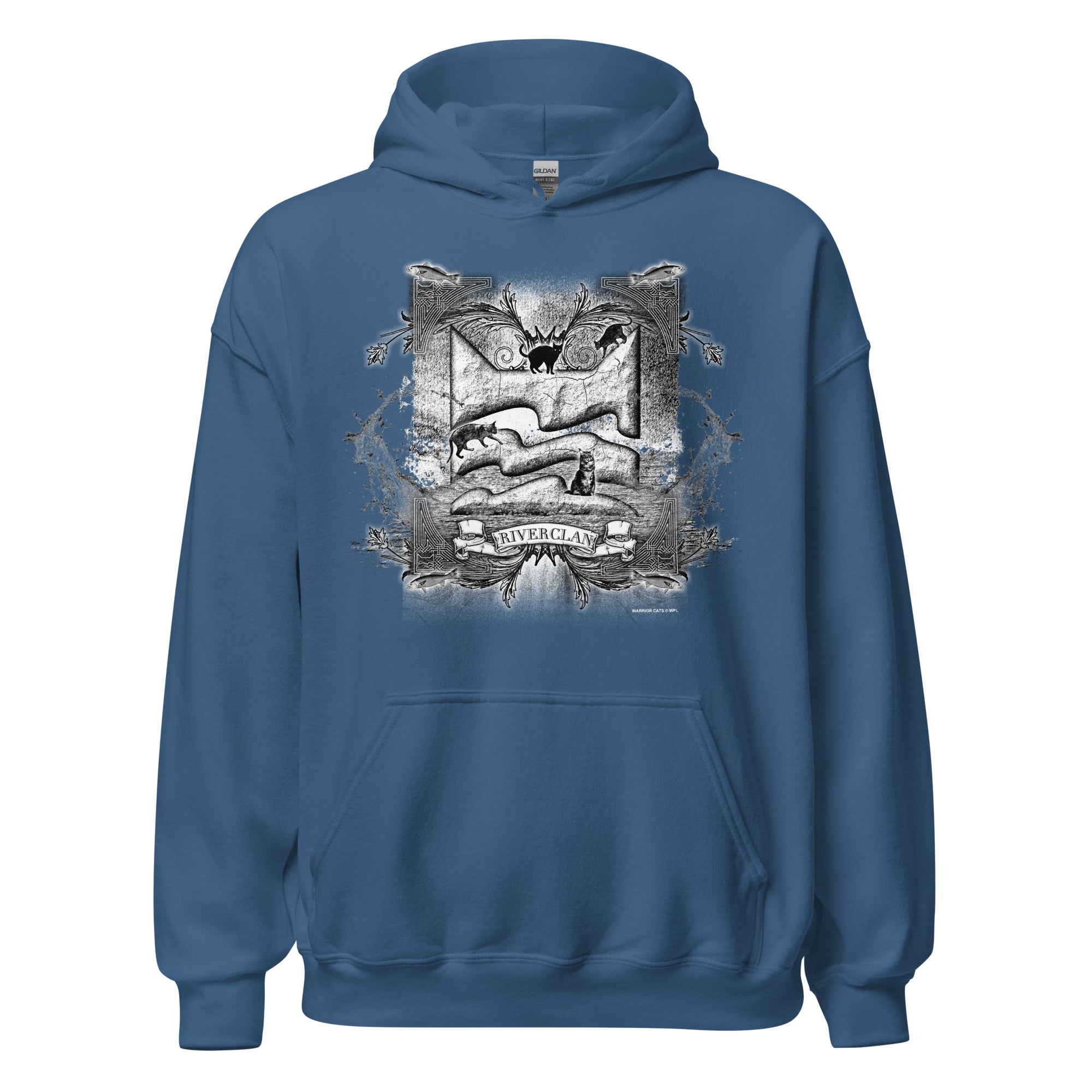 Sudadera con capucha unisex para adultos con diseño grabado de Clan del Río