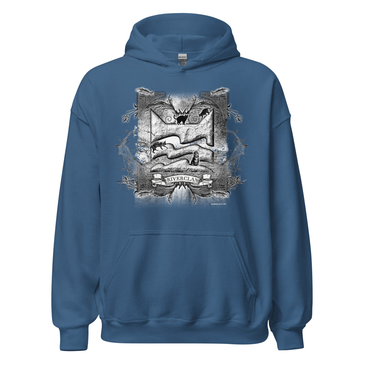 Sudadera con capucha unisex para adultos con diseño grabado de Clan del Río