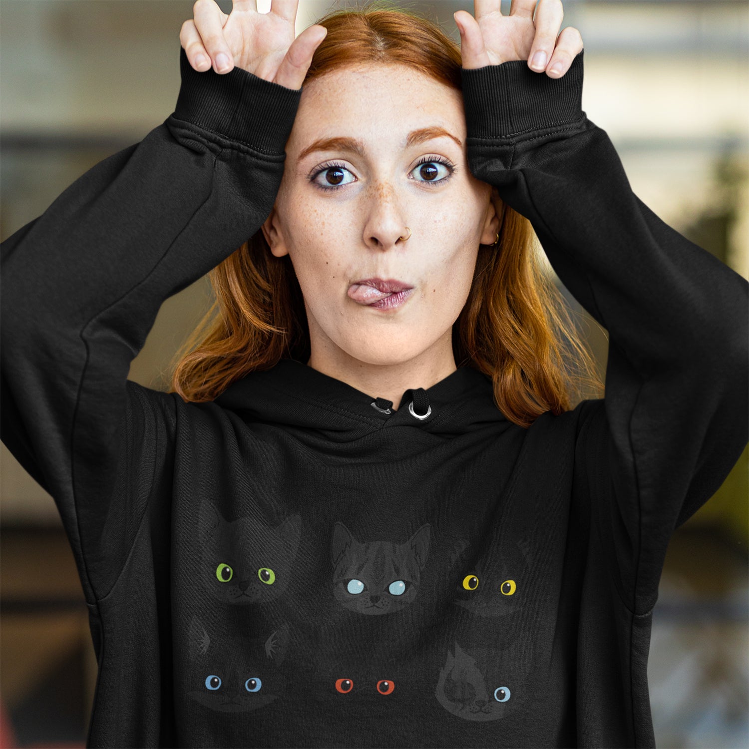 Sudadera con capucha Minis Eyes para adulto unisex