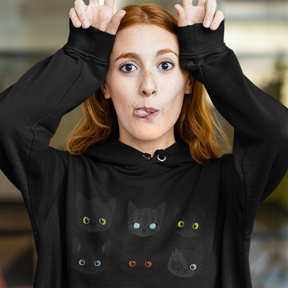 Sudadera con capucha Minis Eyes para adulto unisex